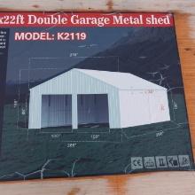 New 23ft X 22ft Double Garage Metal Shed