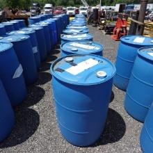 Lot of (10) 55 Gallon Plastic Barrels