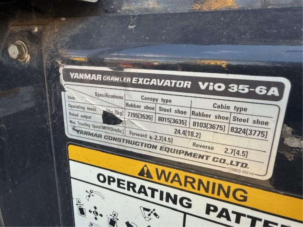 Yanmar Vio 35-6a Excavator