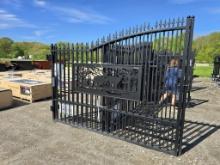 New All Metal 7ft X 20 Metal Farm Gate