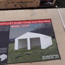 New 33ft x 25ft Double Garage Steel Barn Shed