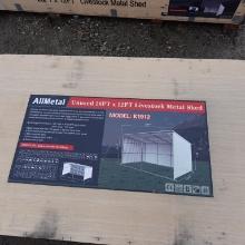 New 20ft X 12ft Livestock Metal Shed