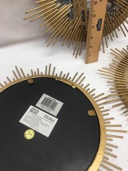 (3) Metal Décor Mirrors