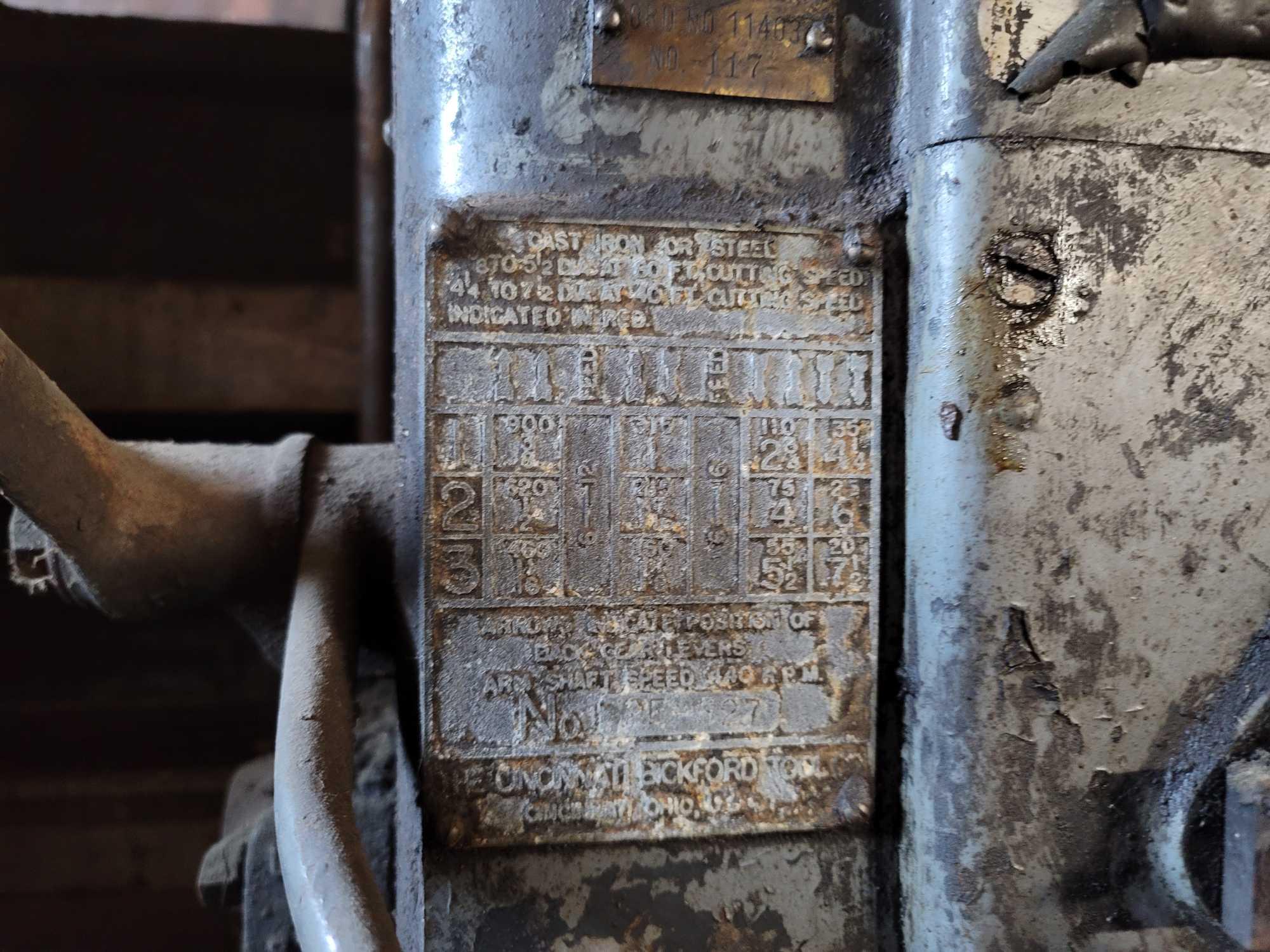 CINCINNATI BICKFORD RADIAL DRILL PRESS