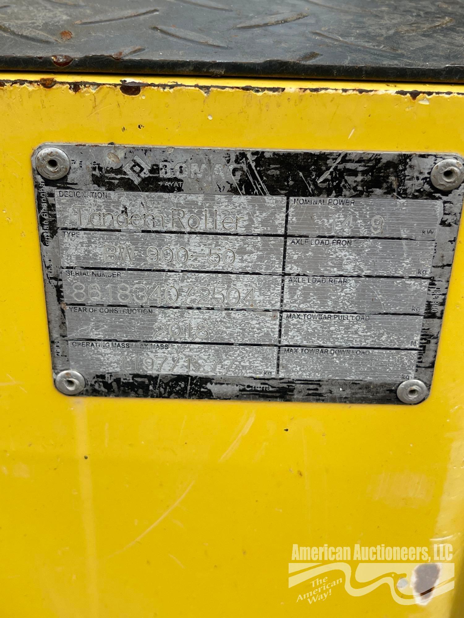 2018 BOMAG BW900-50 VIBRATORY ROLLER