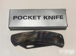 POCKET KNIFE, GREEN BERET FOLDER & UZI KNIVES (LOT OF 3)