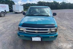 1996 Chevrolet S10 Pickup Truck, VIN # 1GCCS14X6T8142945, *INOPERABLE *FLOOD DAMAGE