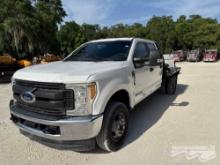 2017 FORD F350 XL CREW CAB FLAT BED TRUCK
