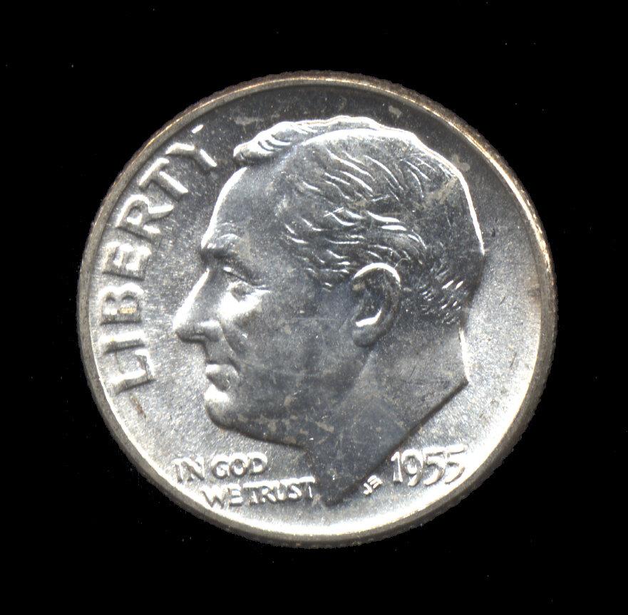 1955 ... CH / GEM  BU  UNC ... Roosevelt Dime