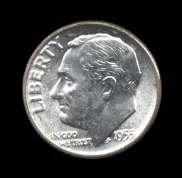 1955 ... CH / GEM  BU  UNC ... Roosevelt Dime