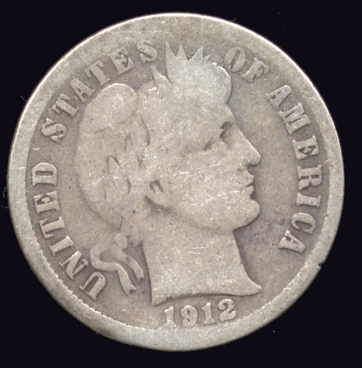 1912-D ... Better Date ... Barber Dime