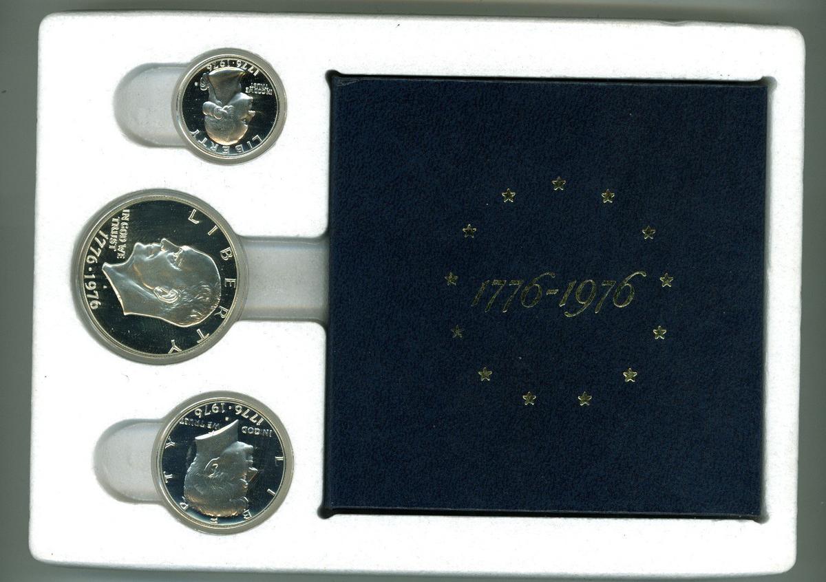 1976 U.S. SILVER 3 COIN PROOF SET