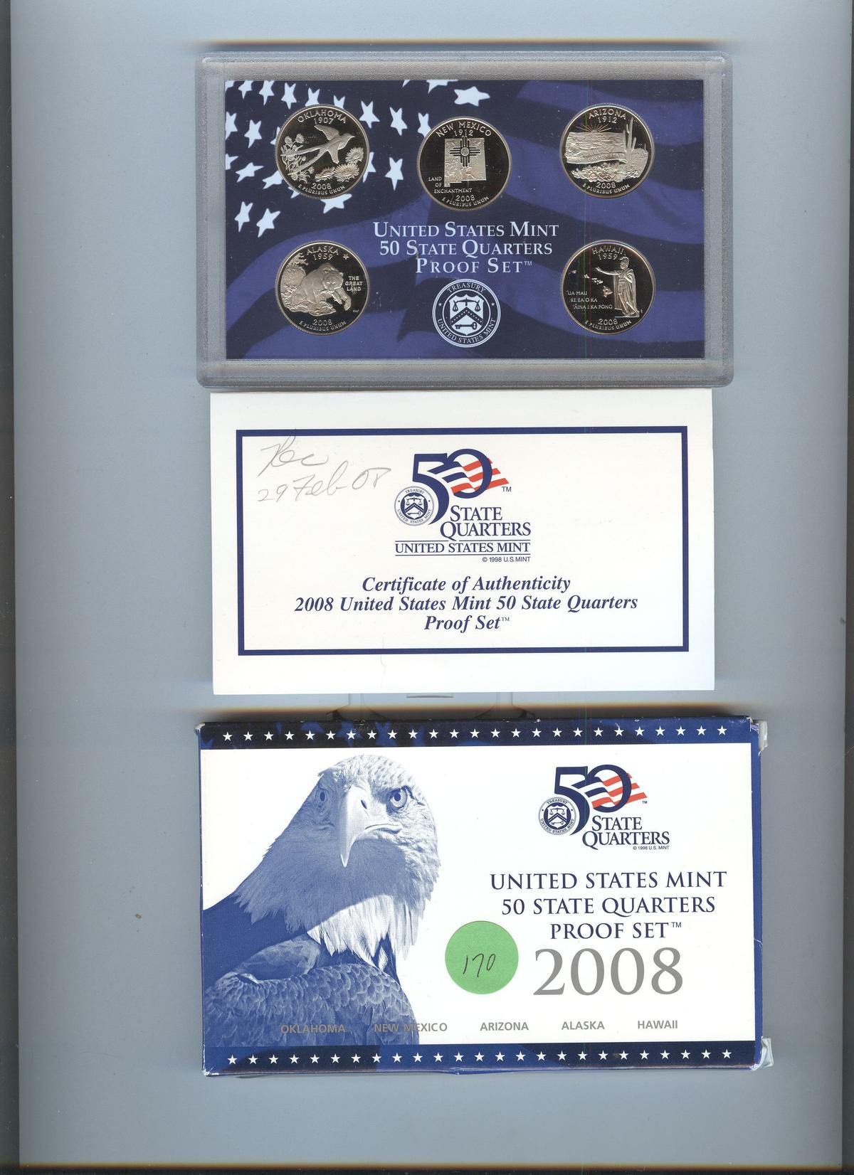 2008 STATE QUARTERS PROOF SET