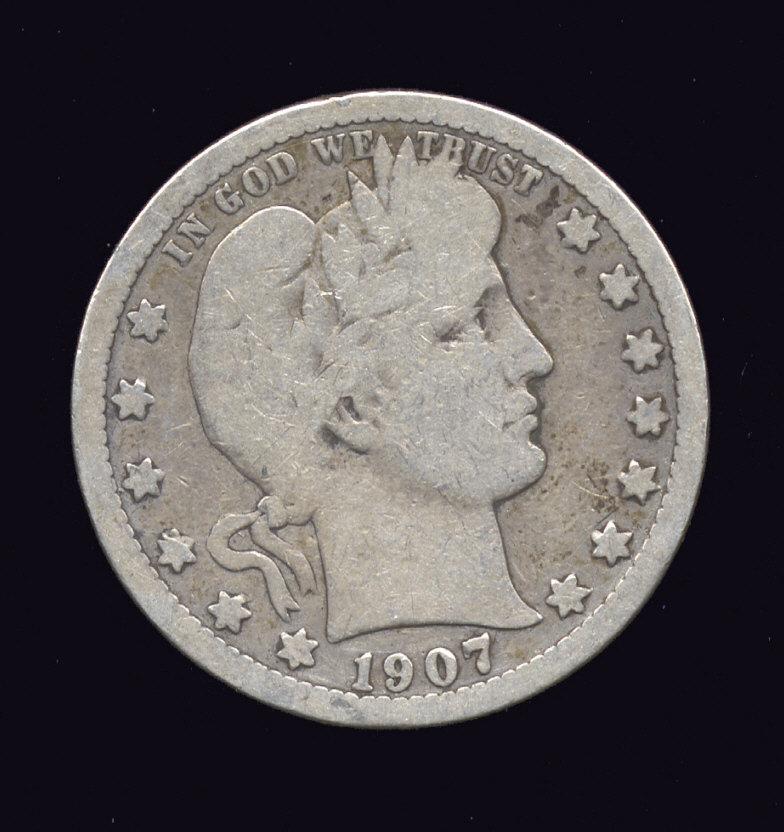 1907-D ... Better Date ... Barber Quarter