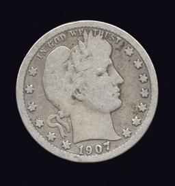 1907-D ... Better Date ... Barber Quarter