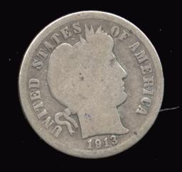 1913 ... Better Date ... Barber Dime