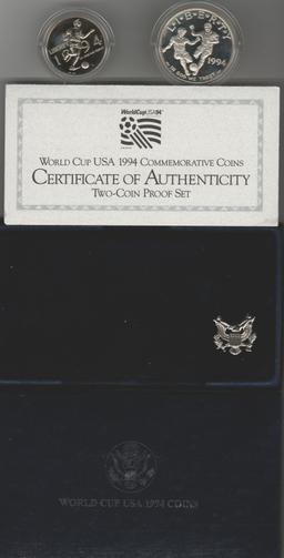 1994 WORLD CUP TWO COIN PROOF SET