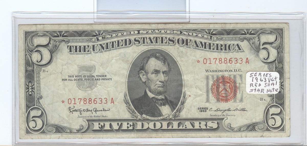 SERIES 1963 $5 STAR NOTE