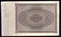 100,000 Reichsmarks ... Old German Bank Note