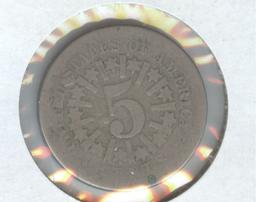 1866 W/RAYS SHIELD NICKEL