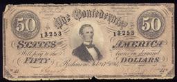 $50 ... Confederate States ... Bank Note