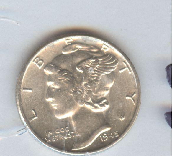 1945 MERCURY DIME