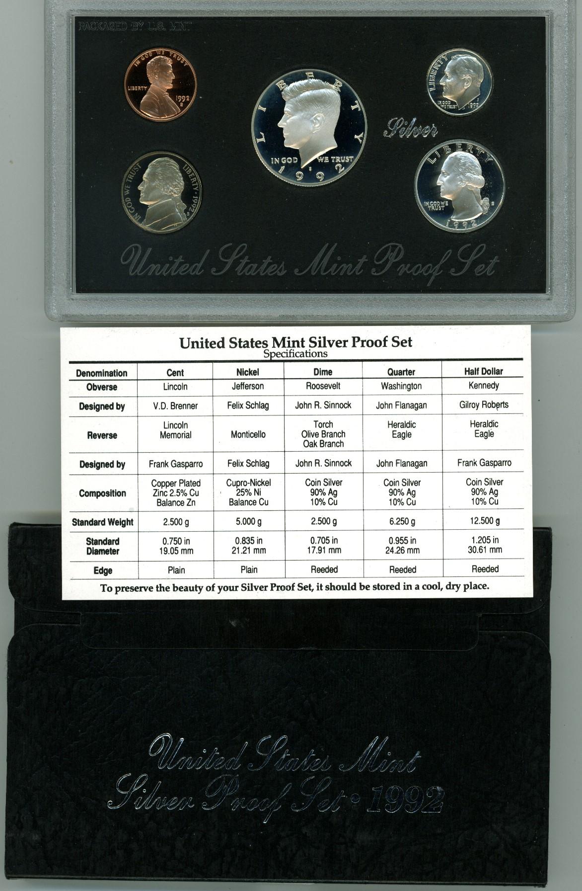 1992-S SILVER PROOF SET