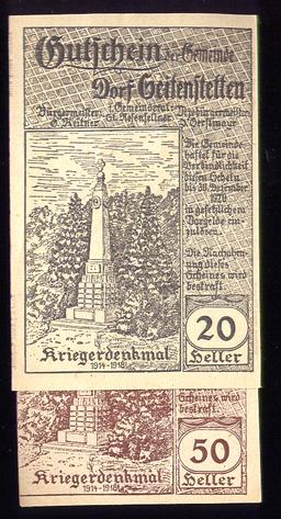 2 Note Set ... 1920 Notgeld ... Old Money