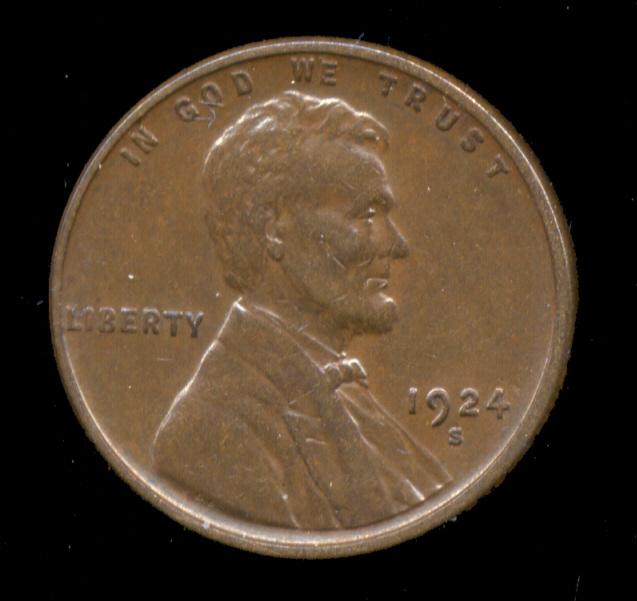 1924-S ... XF ...  Lincoln Cent