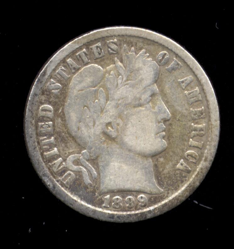 1899 ... VG ... Better Date ... Barber Dime
