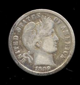 1899 ... VG ... Better Date ... Barber Dime