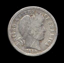 1913 ... Better Date ... Barber Dime
