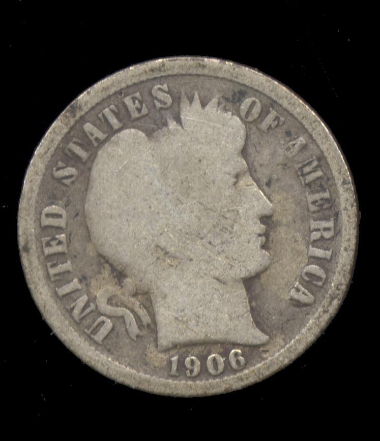 1906-S ... Better Date ... Barber Dime