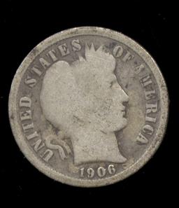 1906-S ... Better Date ... Barber Dime