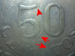 1915 C.M. GRO/MEX 50 CENTAVOS