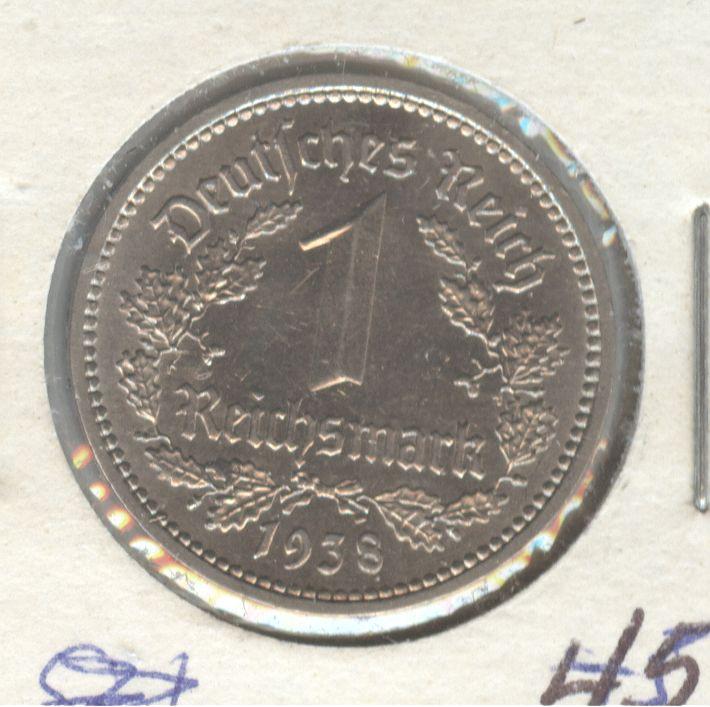 1938-A THIRD REICH 1 REICHSMARK
