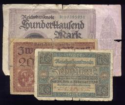 3 Notes ... Old German Bank Notes