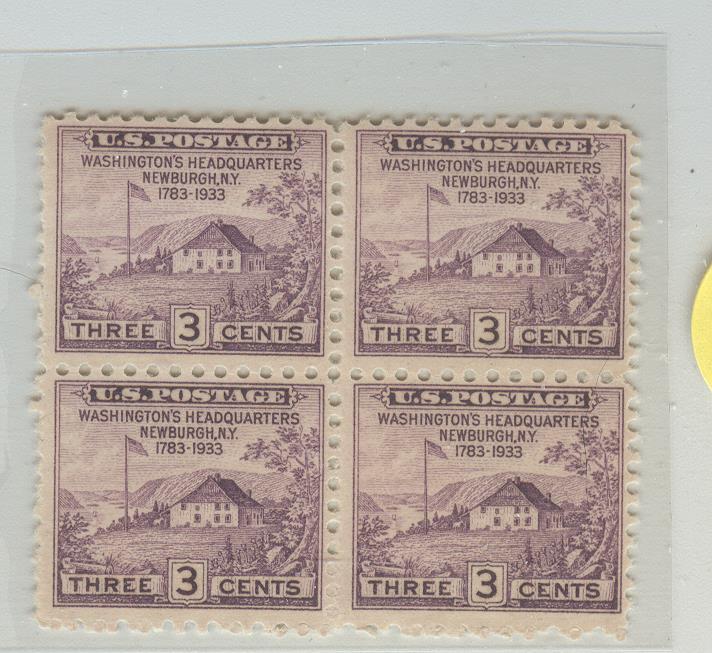 1933 BLOCK OF FOUR 3c STAMPS