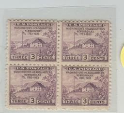 1933 BLOCK OF FOUR 3c STAMPS