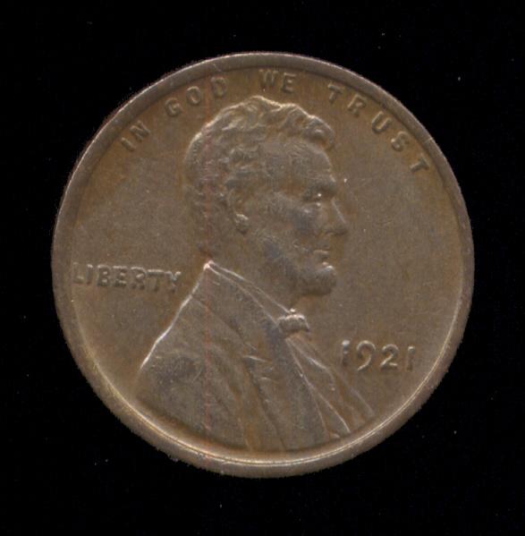 1921 ... AU+ ...  Lincoln Cent
