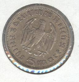 1935-A GERMANY 5 MARK