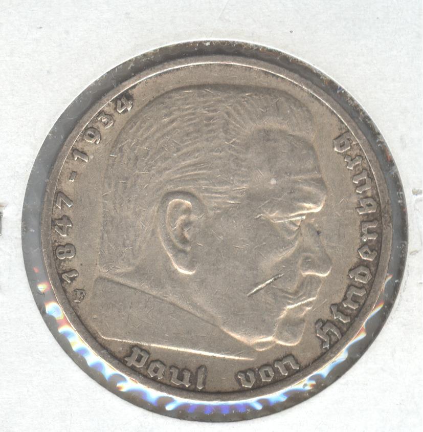 1936-F GERMANY 5 MARK