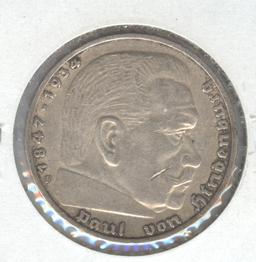 1936-F GERMANY 5 MARK