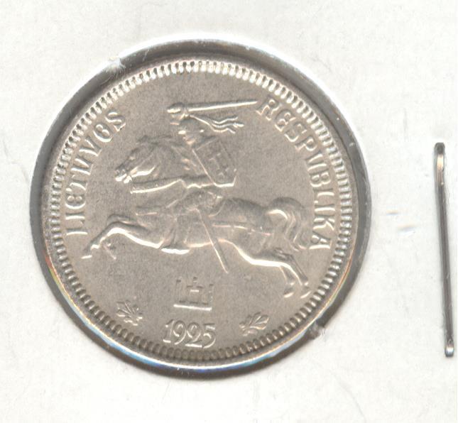 *1925 LITHUANIA SILVER 1 LITAS