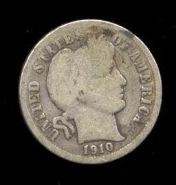 1910-D ... Better Date ... Barber Dime