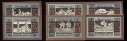 6 Note Set ... 1921 Notgeld ... Old Money