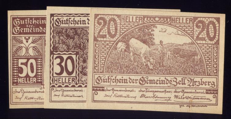 3 Note Set ... 1920 Notgeld ... Old Money