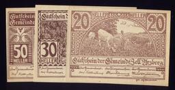 3 Note Set ... 1920 Notgeld ... Old Money