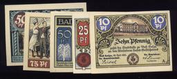 4 Note Set ... 1920 Notgeld ... Old Money