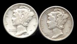 1945-S ... Micro "S" & Regular "S" ... Mercury Dime